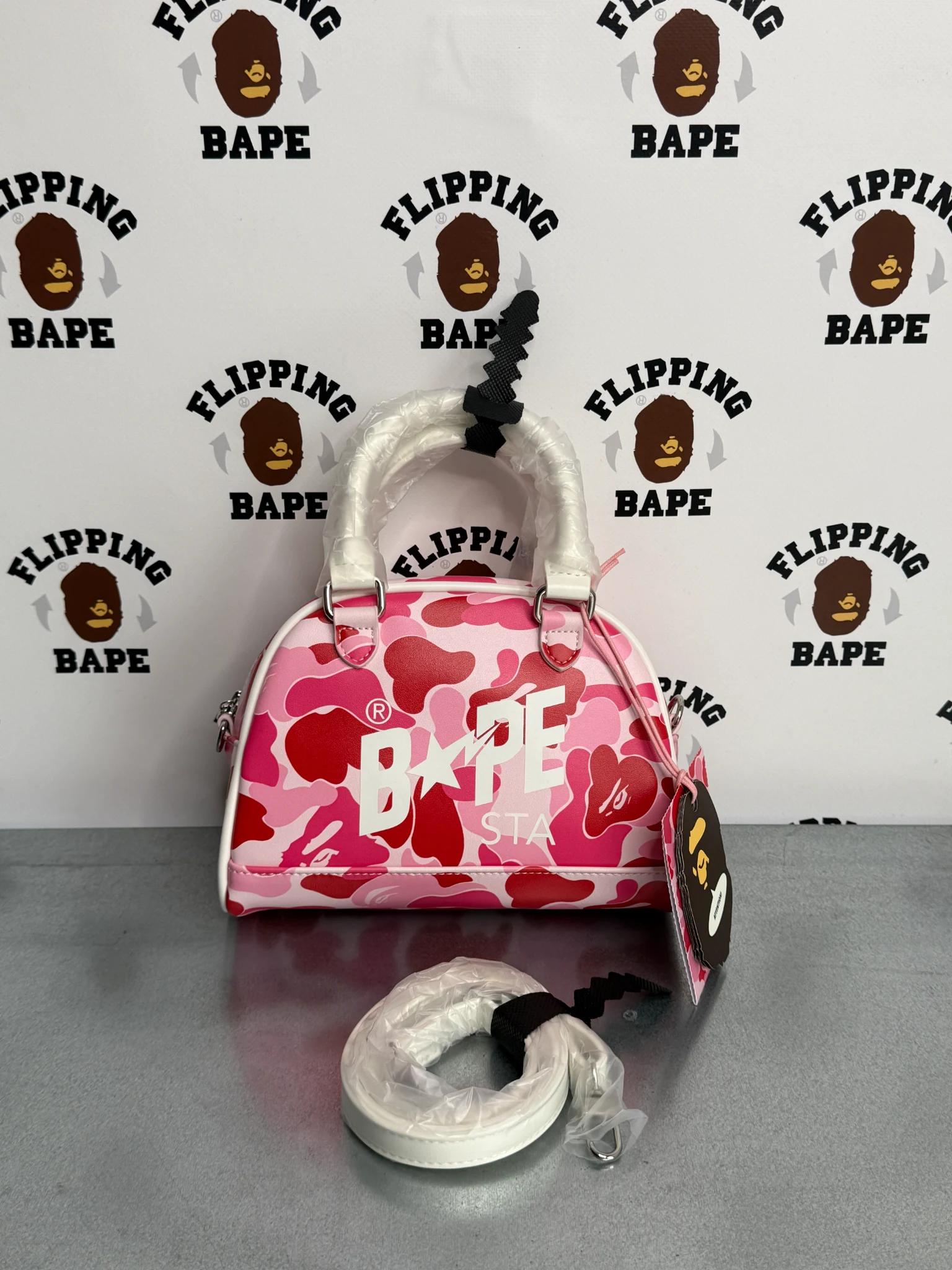 BAPE ABC CAMO MINI BOWLING BAG