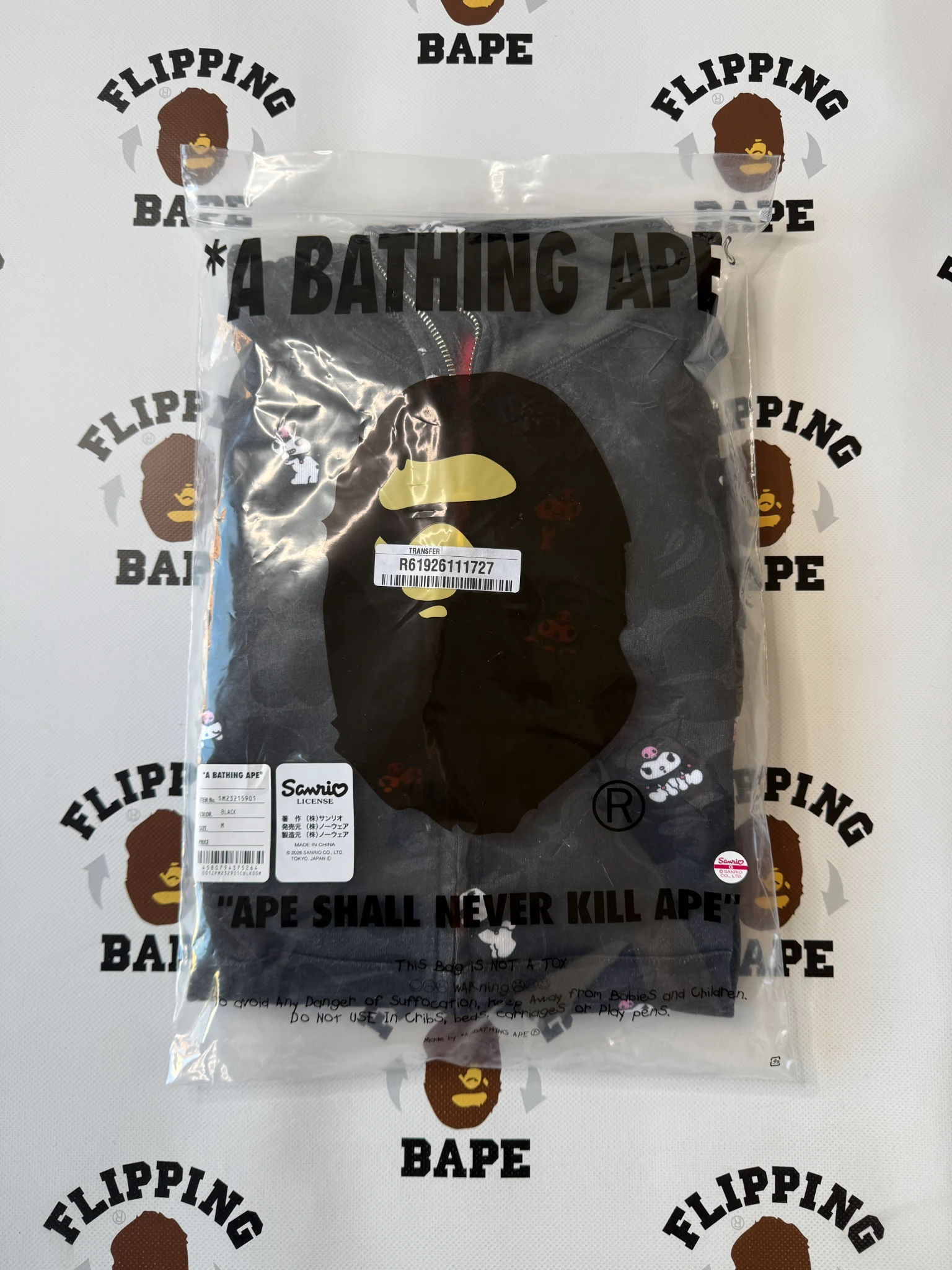 BAPE X KUROMI CAMO FULL ZIP HOODIE 19