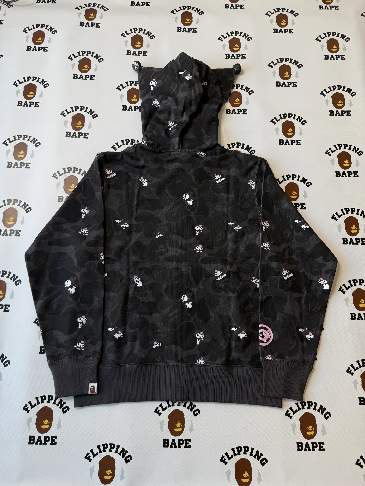 BAPE X KUROMI CAMO FULL ZIP HOODIE 3
