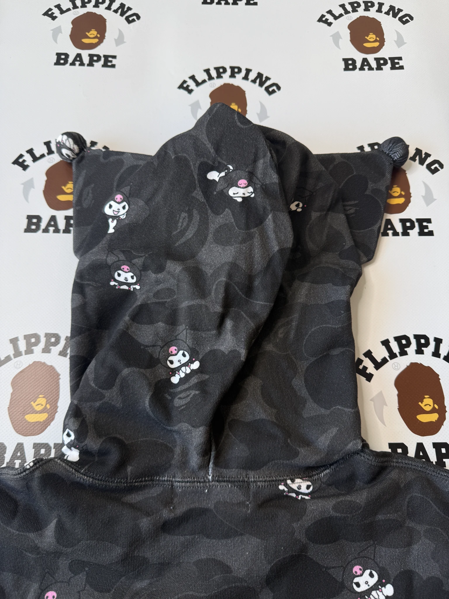 BAPE X KUROMI CAMO FULL ZIP HOODIE 6