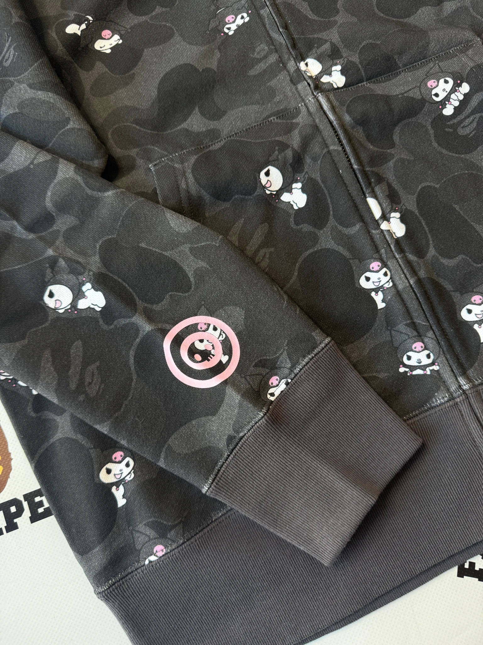 BAPE X KUROMI CAMO FULL ZIP HOODIE 10
