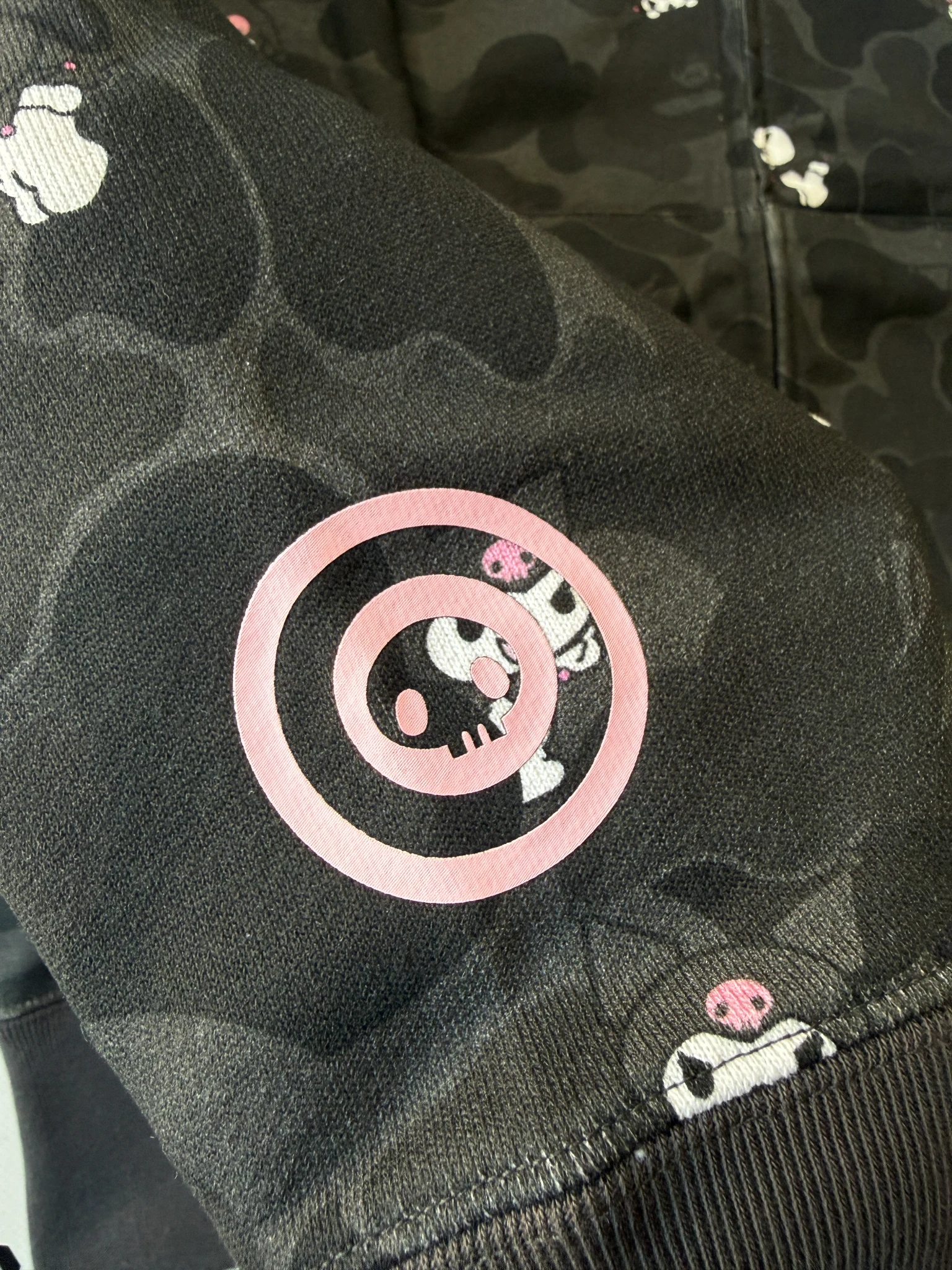 BAPE X KUROMI CAMO FULL ZIP HOODIE 11