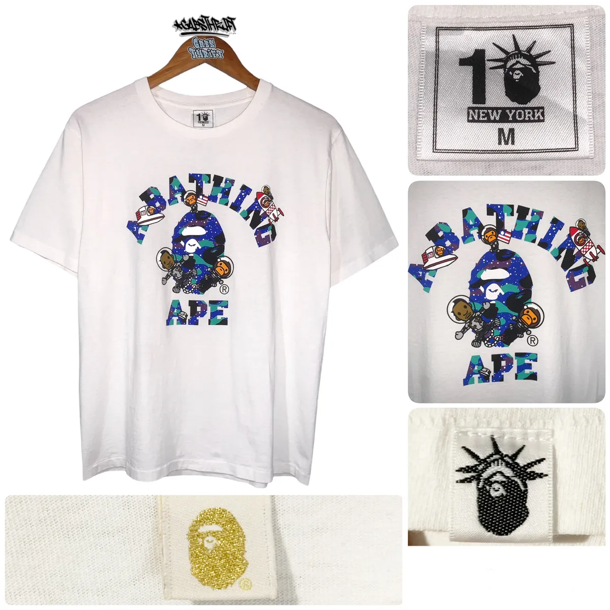 Bape NYC 10th Anniversary x Kid cudi College Tee